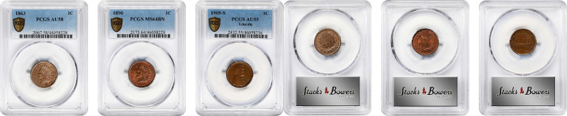 Lot of (3) Indian and Lincoln Cents. (PCGS).
Included are: Indian: 1863 AU-58; ...