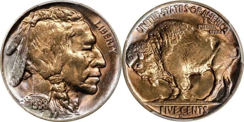 1938-D Buffalo Nickel. MS-67 (PCGS).
PCGS# 3984. NGC ID: 22SZ.

Estimate: $16...