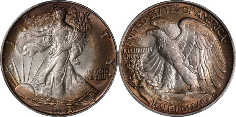 1943 Walking Liberty Half Dollar. MS-65 (PCGS).
PCGS# 6618. NGC ID: 24S9.

Es...