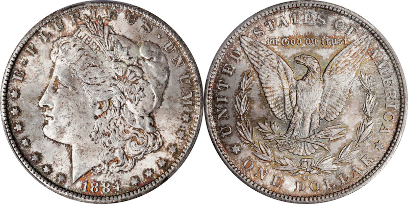 1884-CC Morgan Silver Dollar. MS-61 (PCGS).
PCGS# 7152. NGC ID: 254M.

Estima...