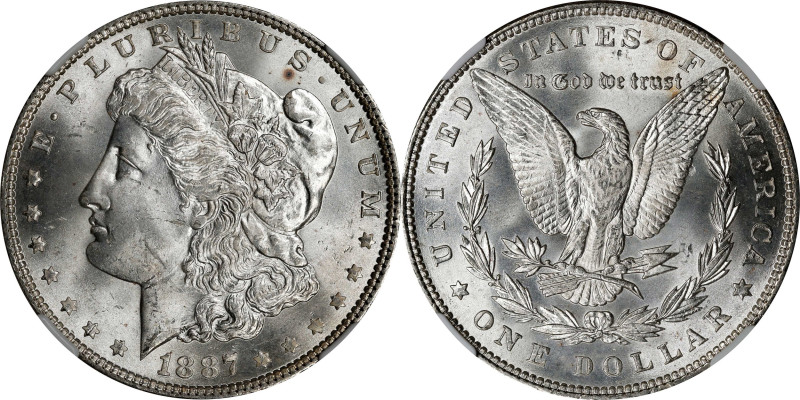 1887 Morgan Silver Dollar. MS-64 (NGC).
PCGS# 7172. NGC ID: 254Y.

Estimate: ...