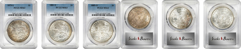 Lot of (3) 19th Century Morgan Silver Dollars. MS-63 (PCGS).
Included are: 1879...