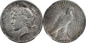 1925-S Peace Silver Dollar. AU-58 (NGC).
PCGS# 7366. NGC ID: 257M.

Estimate: $75