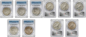 Lot of (5) Circulated 1934-D Peace Silver Dollars. (PCGS).
Included are: AU-53; EF-40; VF-35; and (2) VF-30.
PCGS# 7376. NGC ID: 257Y.

Estimate: ...