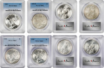 Lot of (4) Peace Silver Dollars. MS-63 (PCGS).
Included are: 1923; 1923-S; 1924, the front of the PCGS holder is badly scratched; and 1926.

Estima...