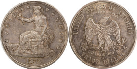 1873-S Trade Dollar. AU-55 (PCGS).
PCGS# 7033. NGC ID: 252Y.

Estimate: $800