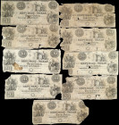 Lot of (9). Austin, Texas. Republic of Texas. 1830s-40s. $20. Good to Fine.
An impressive assortment of nine $20 Republic of Texas notes. Problems/da...