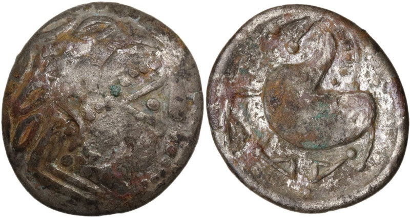 Celtic World. Celtic, Eastern Europe. AR Tetradrachm, 'Schnabelpferd' type, Unce...