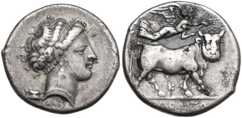 Greek Italy. Central and Southern Campania, Neapolis. AR Didrachm, c. 320-300 BC...