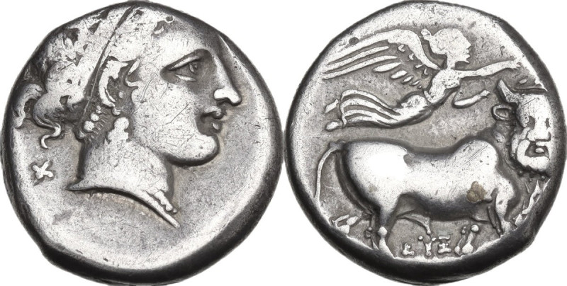 Greek Italy. Central and Southern Campania, Neapolis. AR Didrachm, c. 320-300 BC...