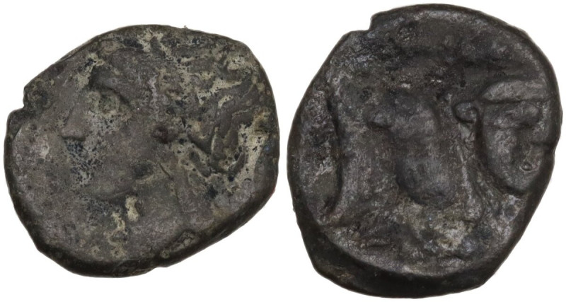 Greek Italy. Central and Southern Campania, Neapolis. AE 13 mm, c. 300-275 BC. O...