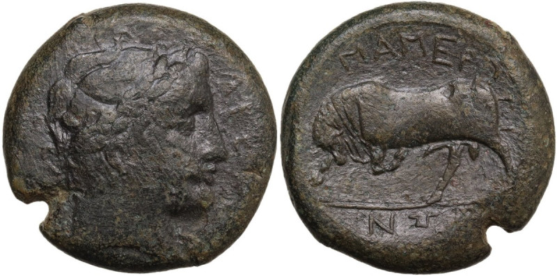 Sicily. Messana. The Mamertinoi. AE Quadruple, 288-78 BC. Obv. Laureate head of ...