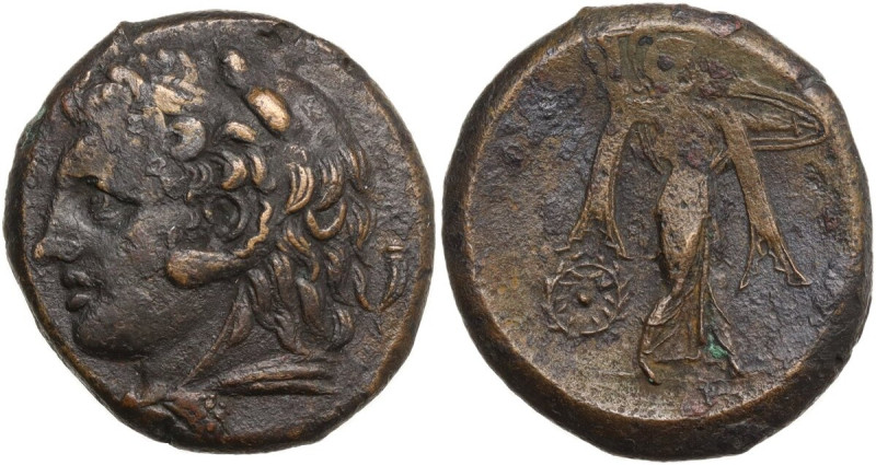 Sicily. Syracuse. Pyrrhos (278-276 BC). AE 24 mm. c. 278-276 BC. Obv. ΣΥΡΑΚΟΣΙΩΝ...