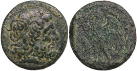 Sicily. Syracuse. Hieron II (274-215 BC). AE 27 mm, imitating Ptolemy II Philadelphos, struck after 265 BC. Obv. Laureate head of Zeus right. Rev. Eag...
