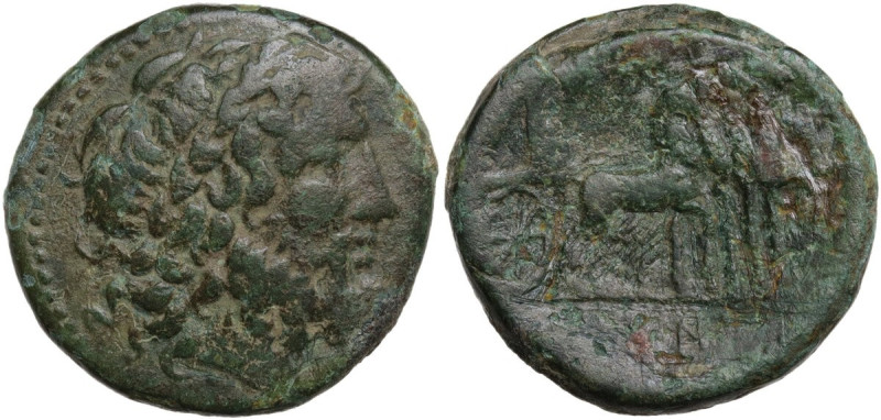 Sicily. Syracuse. Roman Rule, after 212 BC. AE 25 mm. Obv. Laureate head of Zeus...
