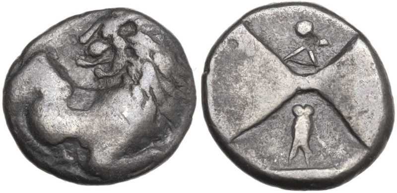 Continental Greece. Thrace, Chersonesos. AR Hemidrachm, c. 386-338 BC. Obv. Fore...