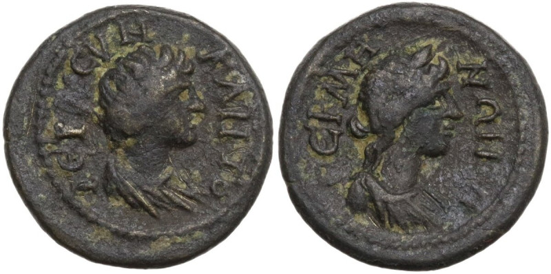 Greek Asia. Mysia, Germe. AE 17 mm. Pseudo-autonomous issue, 100-130. Obv. Laure...
