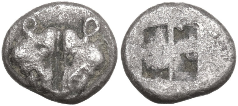 Greek Asia. Lesbos, unattribuited early mint. AR 1/12 Stater, 5th century BC. Ob...