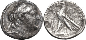 Greek Asia. Seleucid Kings. Antiochos VII Euergetes (138-129 BC). Fourreé Tetradrachm, Tyre mint, dated year ΠΡ = SE 183 (130-129 BC. Obv. Diademed an...