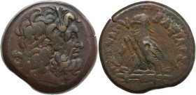Africa. Egypt, Ptolemaic Kingdom. Ptolemy IV Philopator (221-205 BC). AE Triobol. Alexandreia mint. Series 5E. Obv. Diademed head of Zeus-Ammon right....