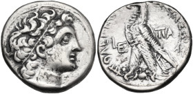 Africa. Egypt, Ptolemaic Kingdom. Ptolemy IX Soter (116-80 BC). AR Tetradrachm, Paphos mint, dated RY 5 (113-112 BC). Obv. Diademed head of Ptolemy I ...
