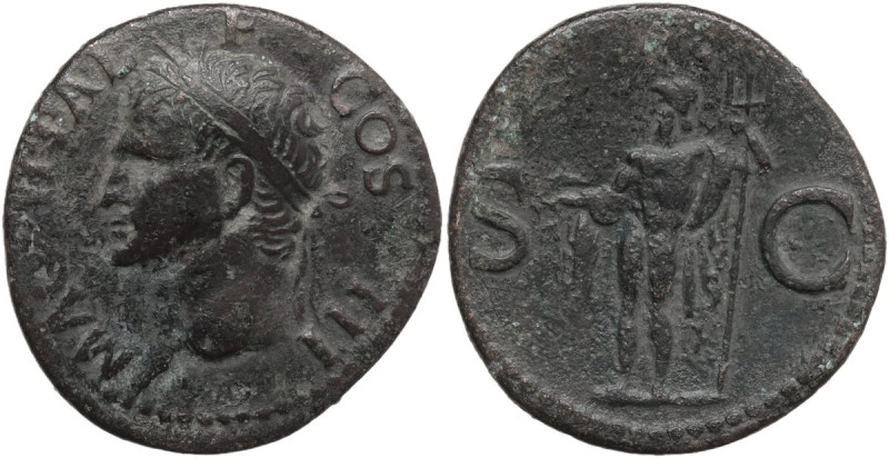 Agrippa (died 12 BC). AE As, struck under Caligula (37-41). Obv. Head of Agrippa...