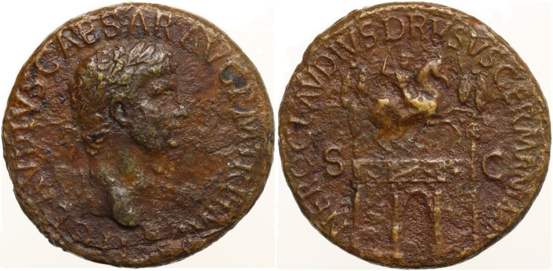 Claudius (41-54). AE Sestertius, 41-50. Obv. TI CLAVDIVS CAESAR AVG P M TR P IMP...