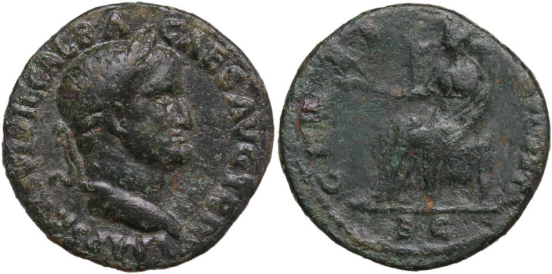 Galba (68-69). AE As. Obv. Head of Galba, laureate, right. Rev. Ceres, draped, s...