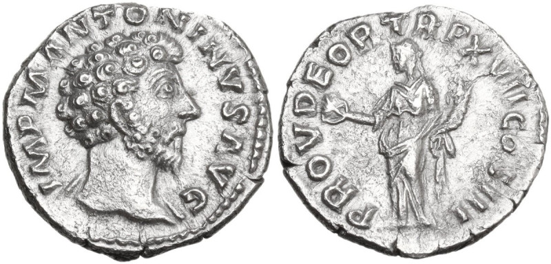 Marcus Aurelius (161-180). Denarius, Rome mint, 162-163 AD. Obv. IMP M ANTONINVS...