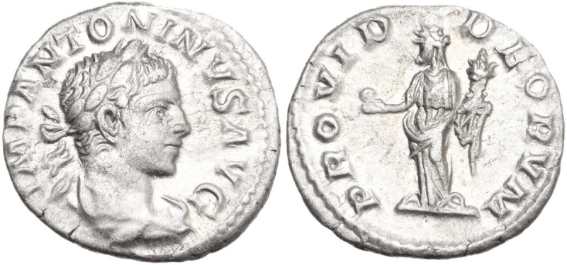 Elagabalus (218-222). AR Denarius. Obv. Bust of Elagabalus, laureate, draped, ri...