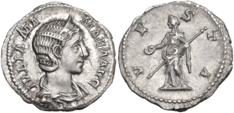 Julia Mamaea (died 235 AD). AR Denarius. Struck under Severus Alexander, 226 AD....