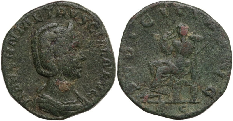 Herennia Etruscilla, wife of Trajan Decius (249-251 AD). AE Sestertius. Obv. HER...