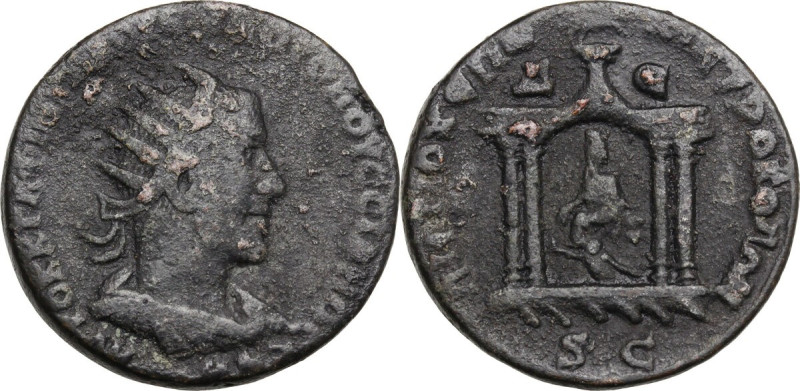 Volusian (251-253). AE 8 Assaria. Antioch mint (Seleucis and Pieria), 251 AD. Ob...