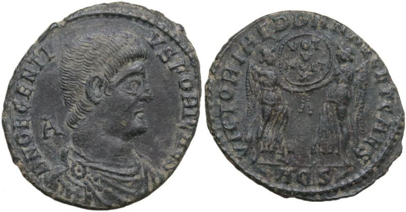 Decentius (351-353). Large AE2, Aquileia mint, 351 AD. Obv. Bust of Decentius, b...