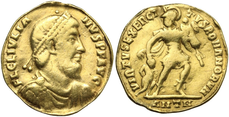 Julian II (360-363). AV Solidus, Antioch mint. Obv. FL CL IVLIA-NVS PF AVG. Pear...