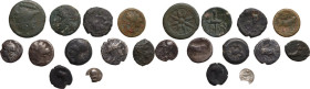 Greek Italy and Sicily. Multiple lot of eleven (11) unclassified AR/AE coins. AR/AE.