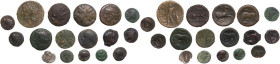 Greek Italy and Sicily. Multiple lot of seventeen (17) unclassified AR/AE coins. AR/AE.