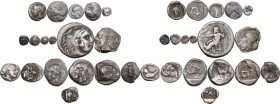 Greek World. Lot of 18 unclassified AR denominations; including: Lampsakos, Kebren, Soloi, Gargara, Dardanos, Philistia, Klazomenai, Ephesos and Phili...