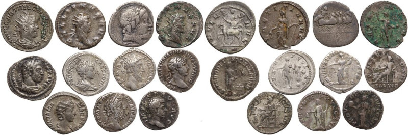 The Roman Republic and Empire. Lot of 11 unclassified AR denominations; includin...