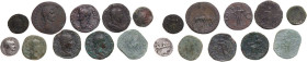 The Roman Republic and Empire. Lot of ten (10) coins to be sorted. Mainly imperial, one republican AR Denarius.