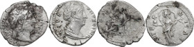 The Roman Empire. Multiple lot of two (2) AR Denarii. AR.