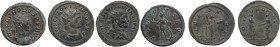 The Roman Empire. Lot of 3 unclassified AE denominations; including: Florian and Probus. AE. Good VF:VF.