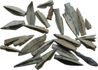 Lot of twenty-six (26) bronze arrow-heads of different sizes and shapes.