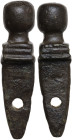 Bronze pendant in the shape of a gladius. Roman. 38 mm.