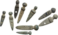 Lot of nine (9) gladius pendants.