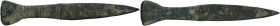 Bronze decorative element with geometric pattern. Roman. 67 mm.