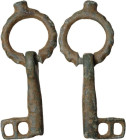 Bronze key. Roman. 53 mm.