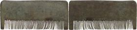 Bronze comb. Intact. Roman to Migration Period. 61x26 mm.