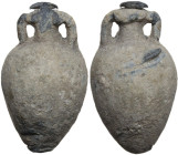 Lead weight in the shape amphora. Roman Period. 25 x 14 mm. 20.10 g.