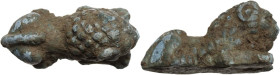 Bronze lion figurine. 32x16x18 mm.